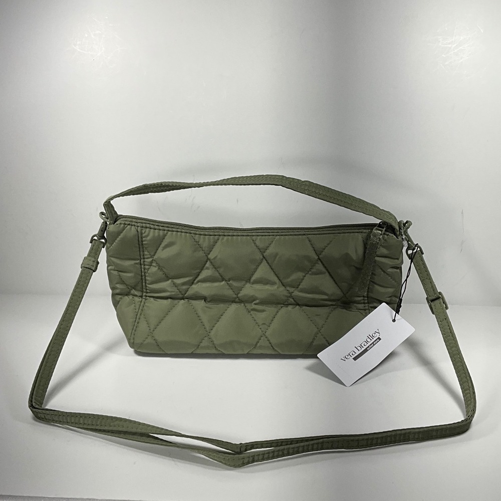 Vera Bradley Mini Slouchy Crossbody Bag Deep Lichen Green Ultralight Quilted NWT